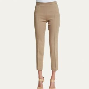 Akris Punto Pants Franca Mid-Rise Crop Pants Light Brown (Khaki/Tan) Sz 12 NWT